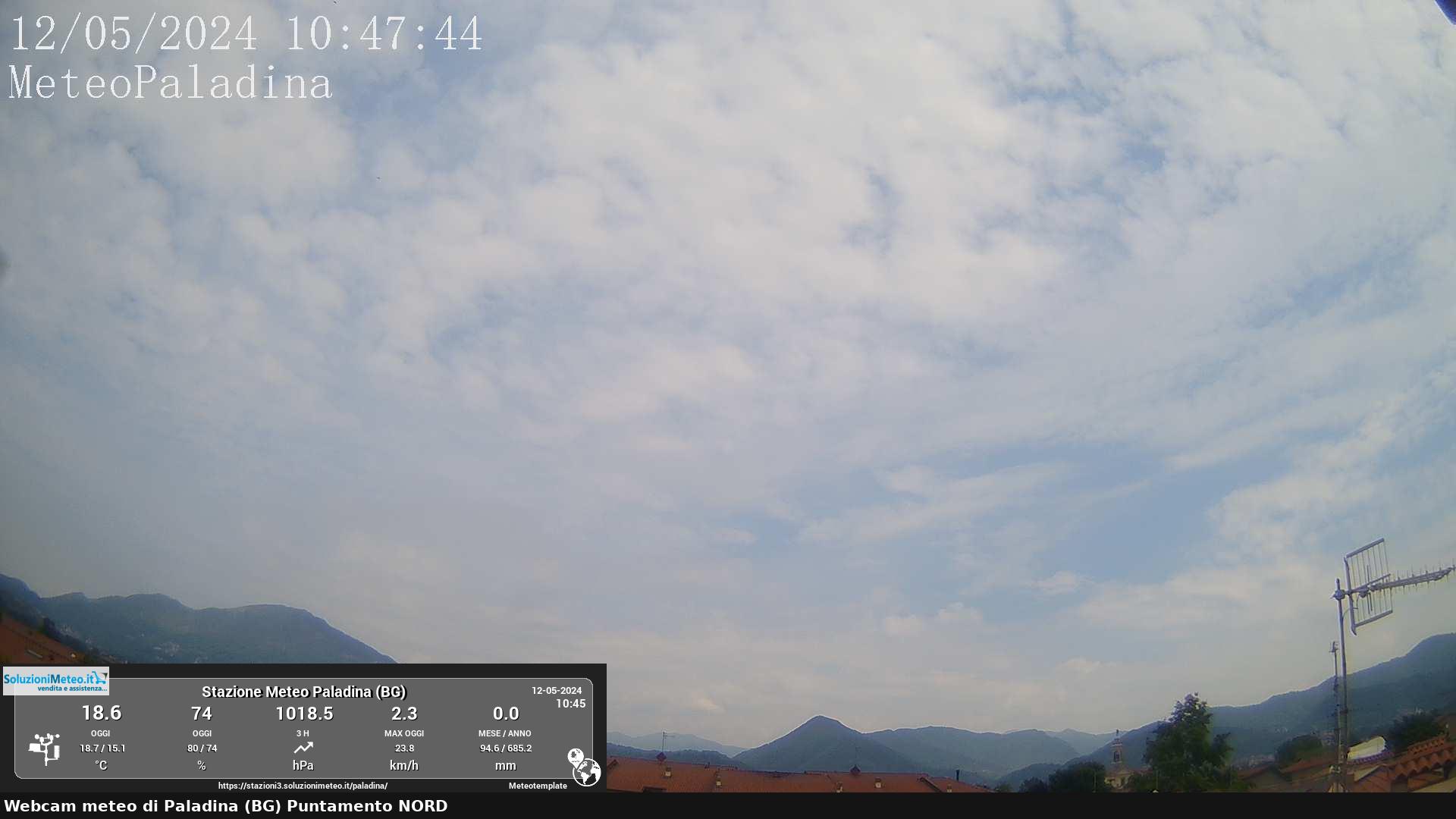 immagine della webcam nei dintorni di Capriate San Gervasio: webcam Paladina