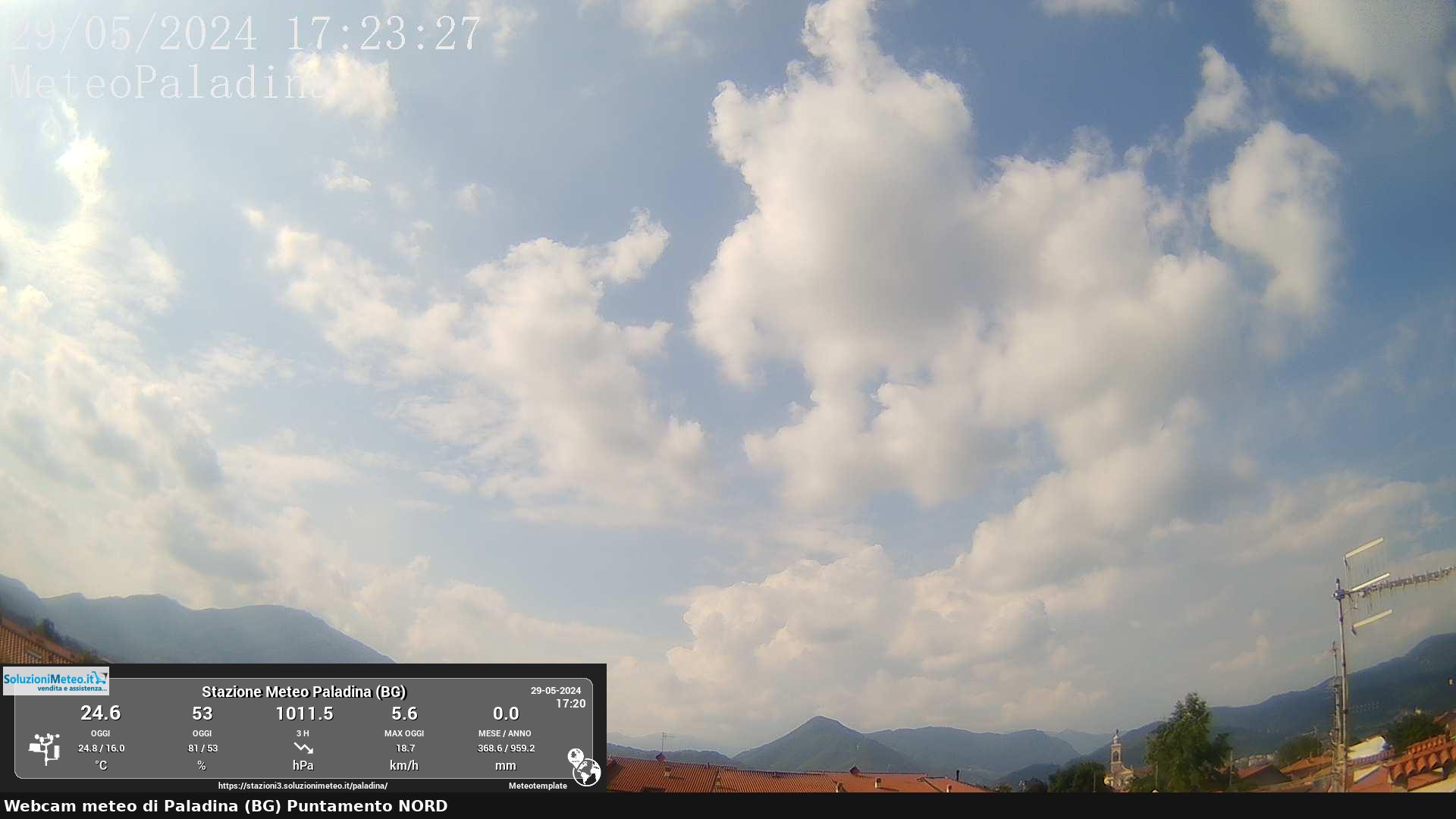 immagine della webcam nei dintorni di Torre de' Busi: webcam Paladina