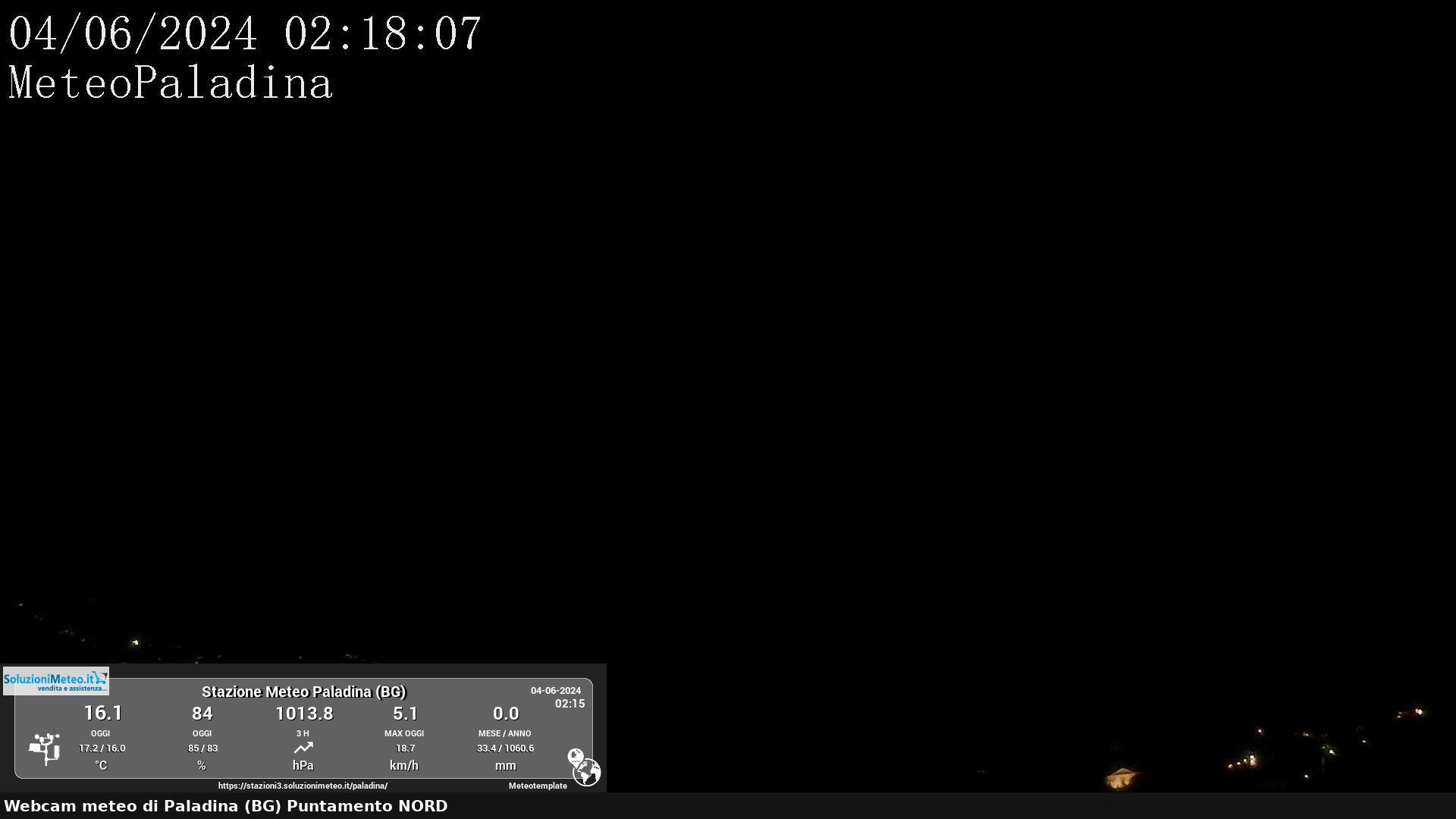 immagine della webcam nei dintorni di Almenno San Bartolomeo: webcam Paladina