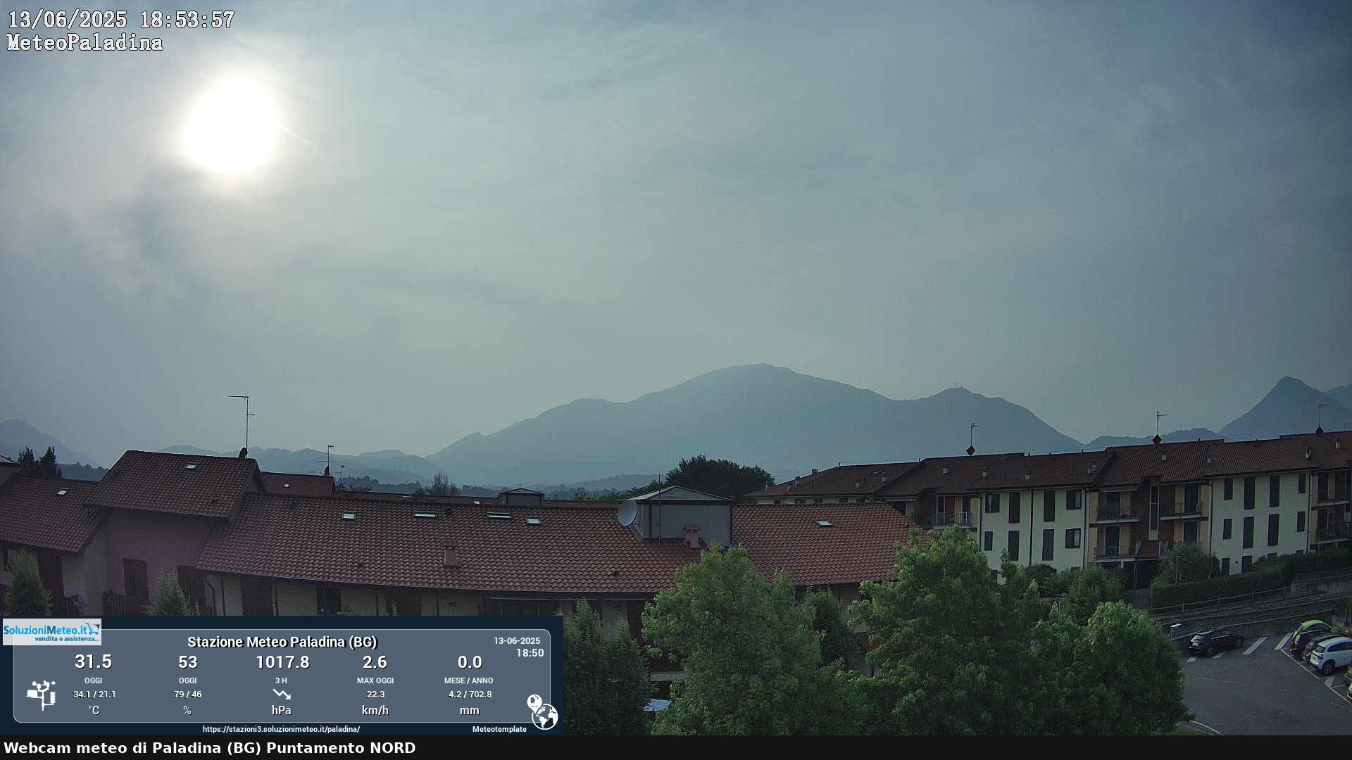 immagine della webcam nei dintorni di Albino: webcam Paladina