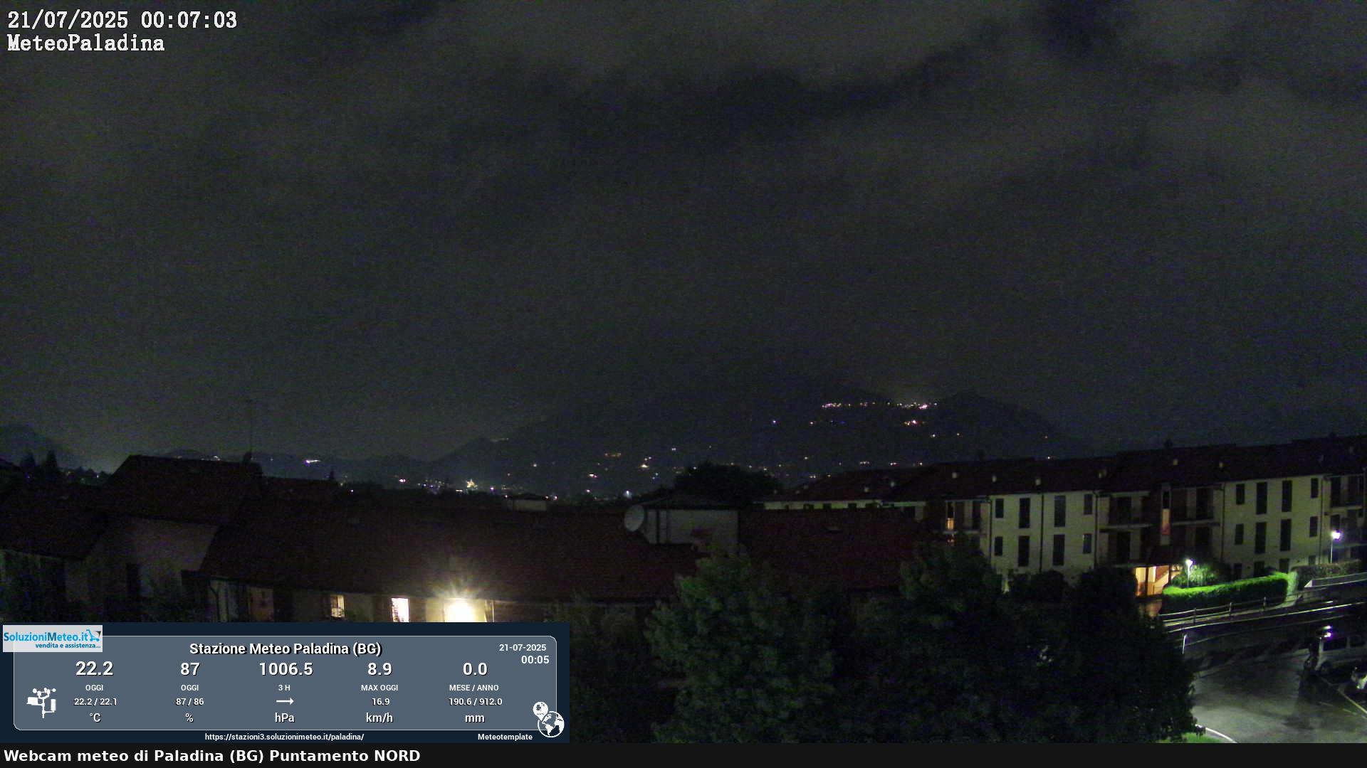 immagine della webcam nei dintorni di Almenno San Salvatore: webcam Paladina