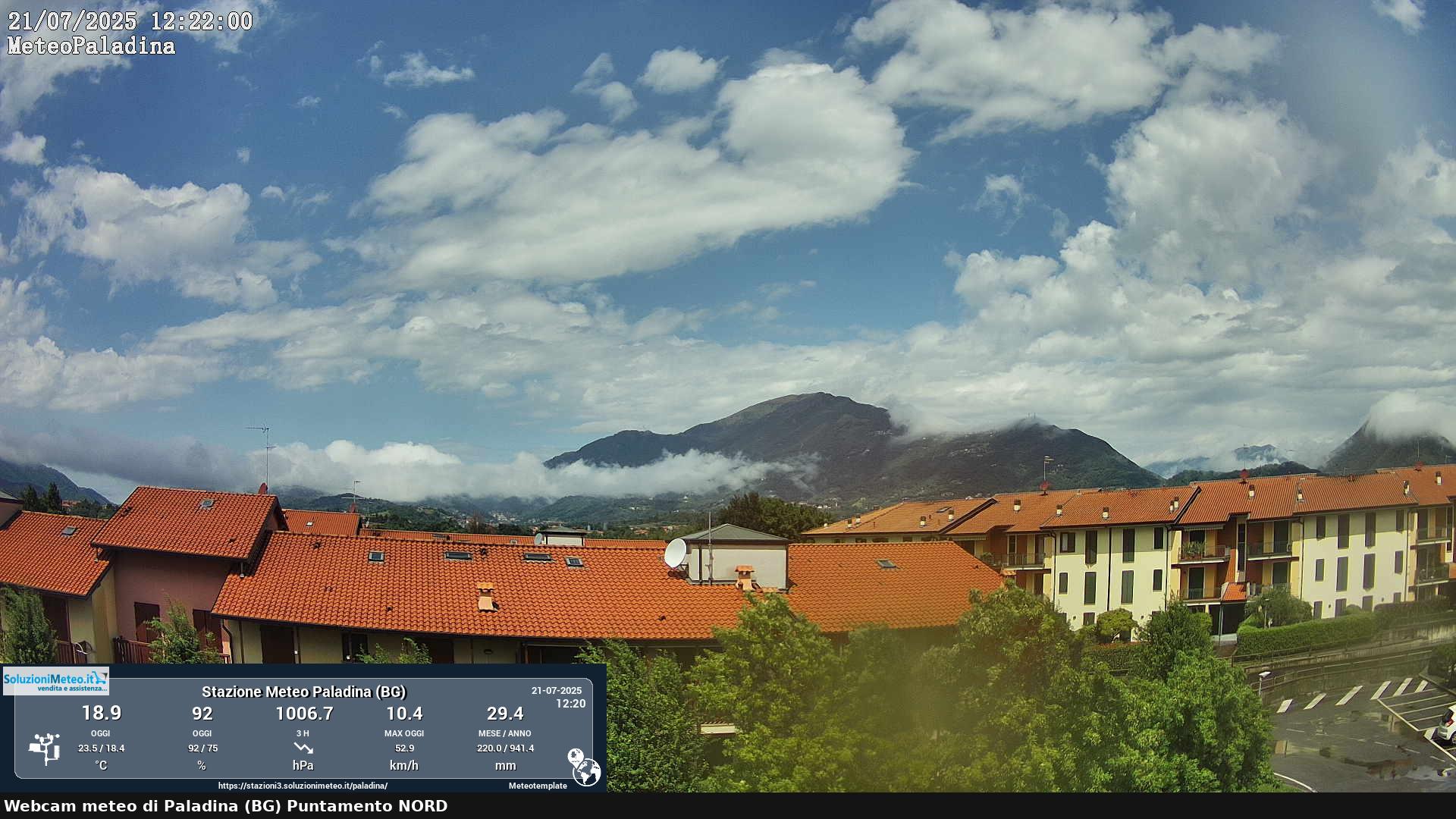 immagine della webcam nei dintorni di Palazzago: webcam Paladina