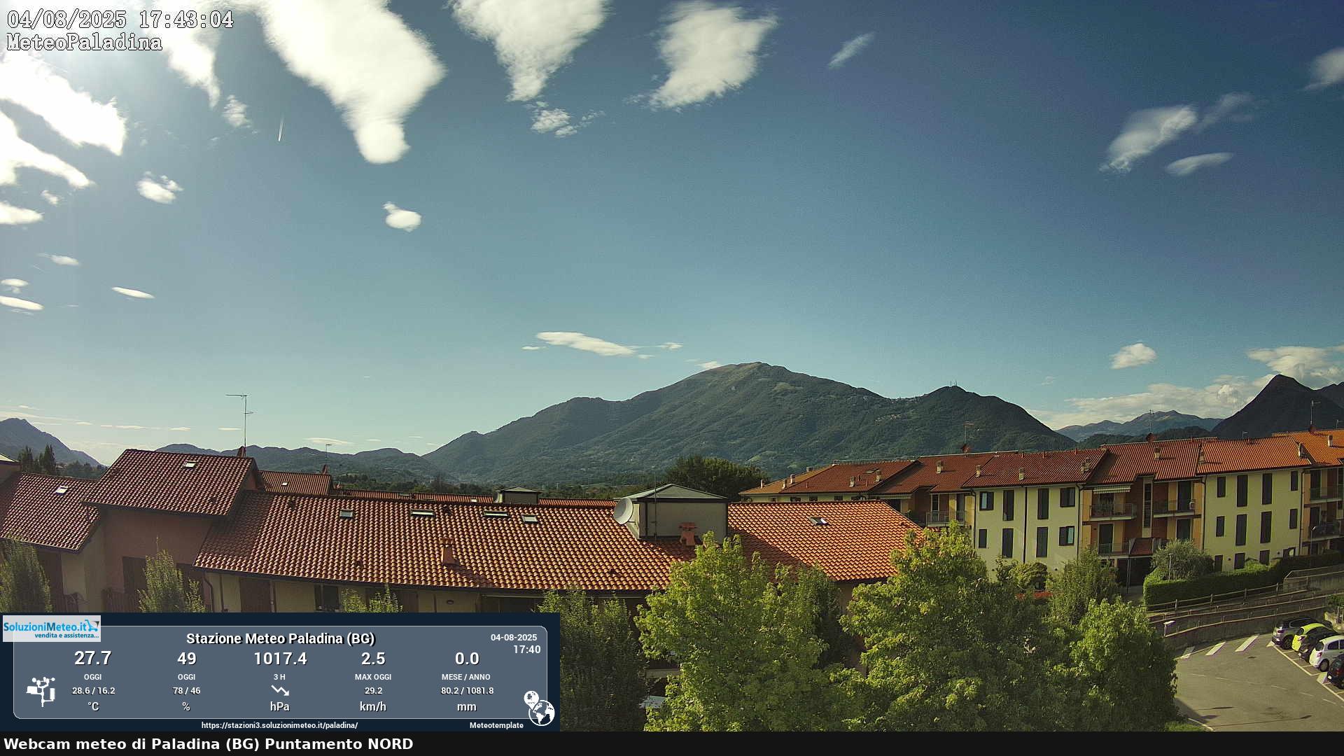 immagine della webcam nei dintorni di Ponte San Pietro: webcam Paladina