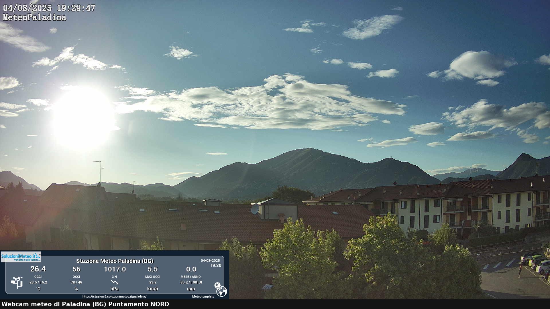 immagine della webcam nei dintorni di Bergamo Città Alta: webcam Paladina