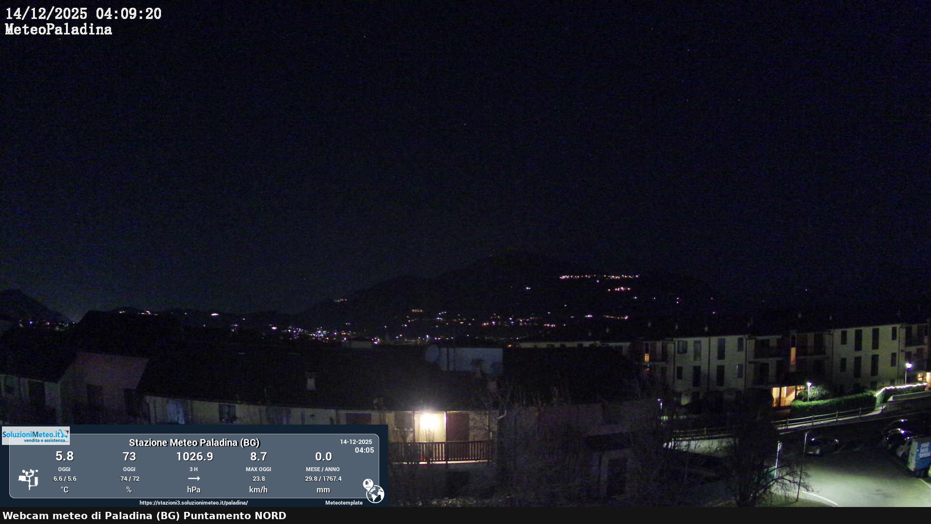 immagine della webcam nei dintorni di Zogno: webcam Paladina