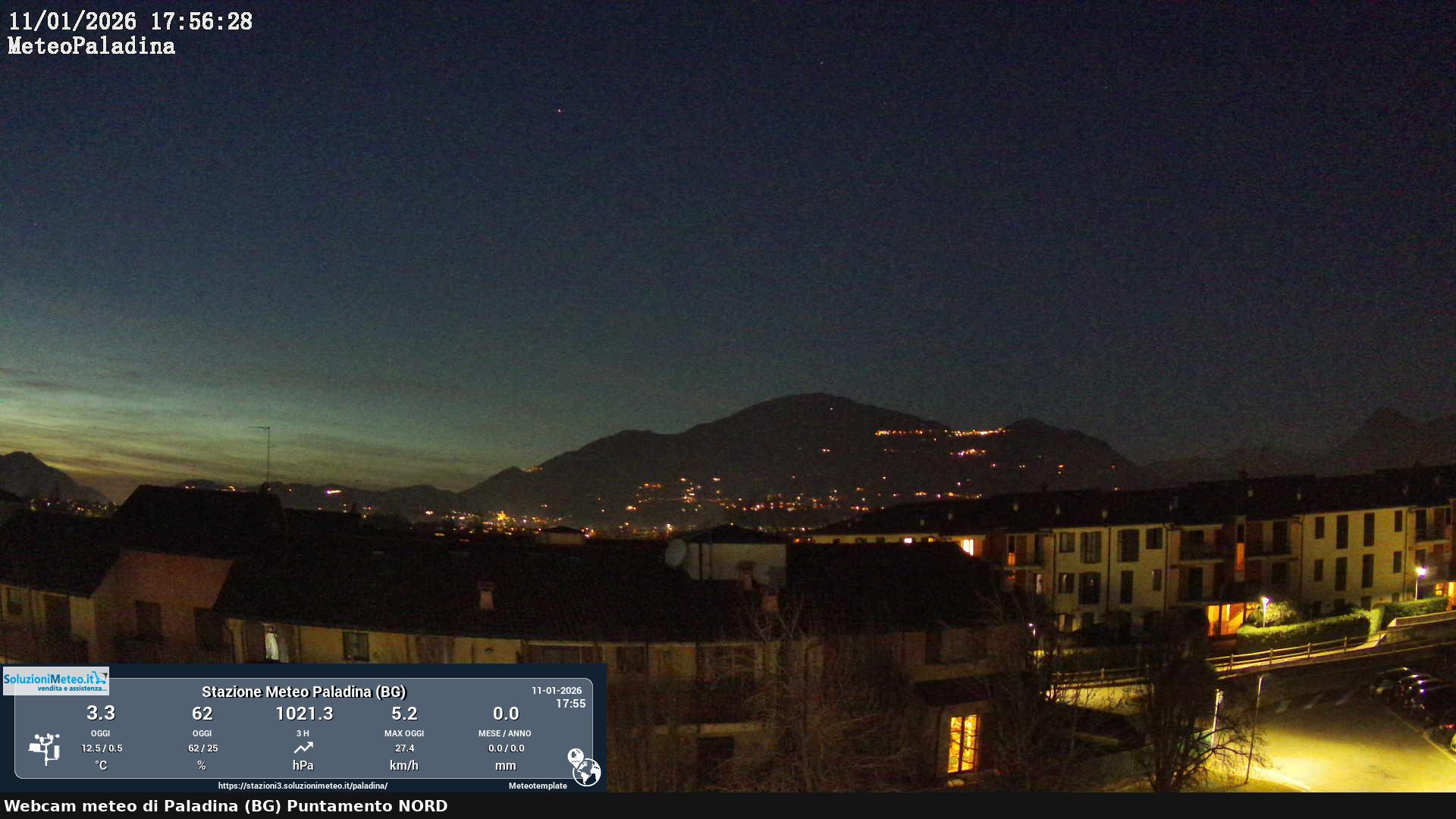 immagine della webcam nei dintorni di Almenno San Bartolomeo: webcam Paladina