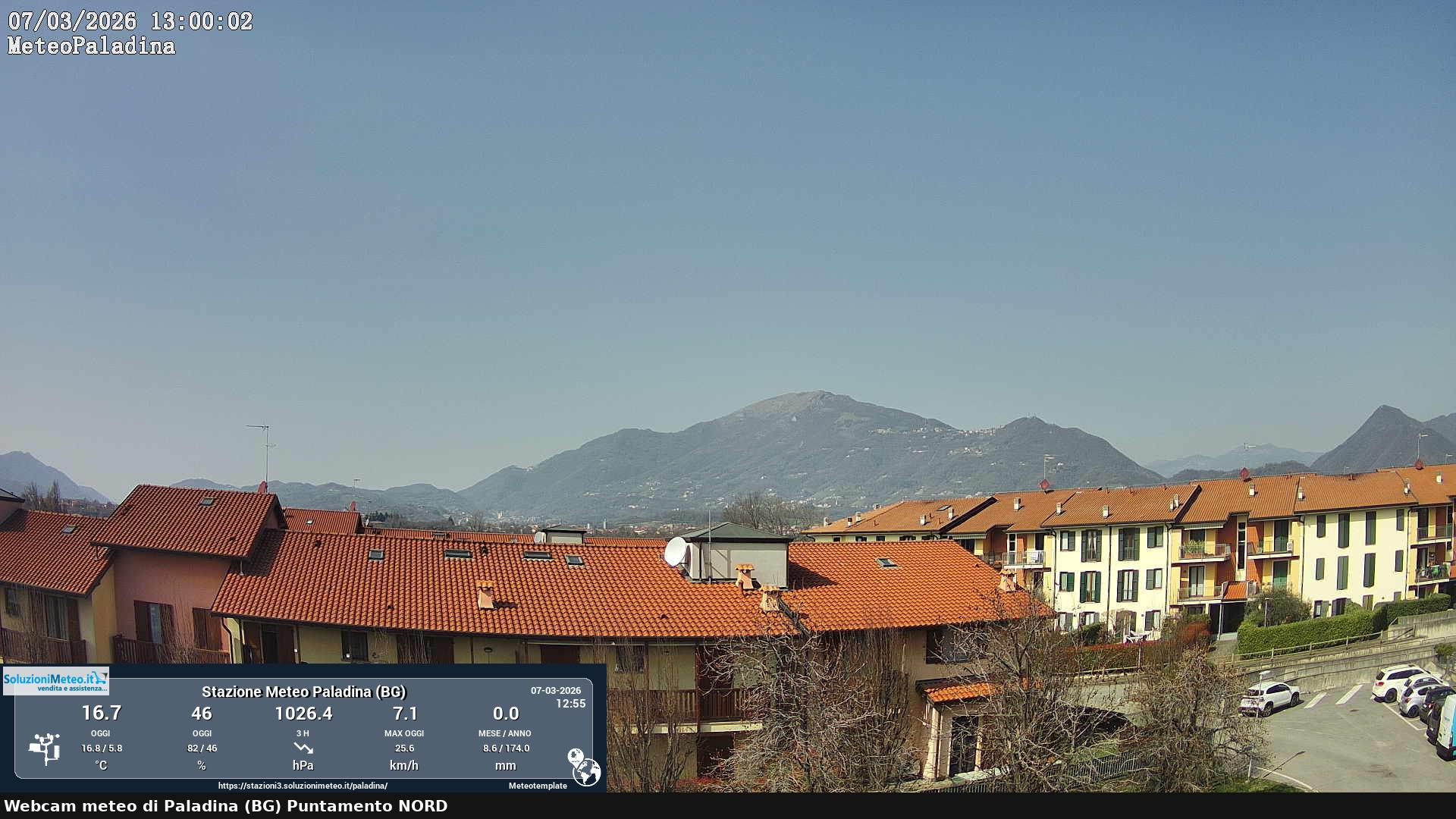 immagine della webcam nei dintorni di Almenno San Bartolomeo: webcam Paladina