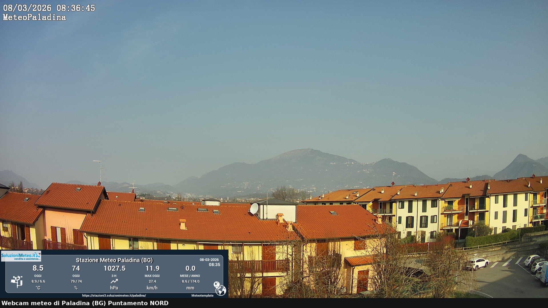 immagine della webcam nei dintorni di Cividate al Piano: webcam Paladina