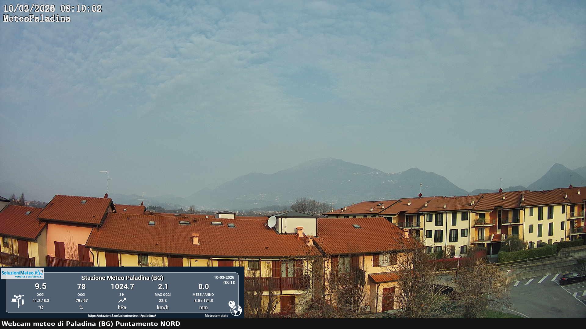 immagine della webcam nei dintorni di Cividate al Piano: webcam Paladina