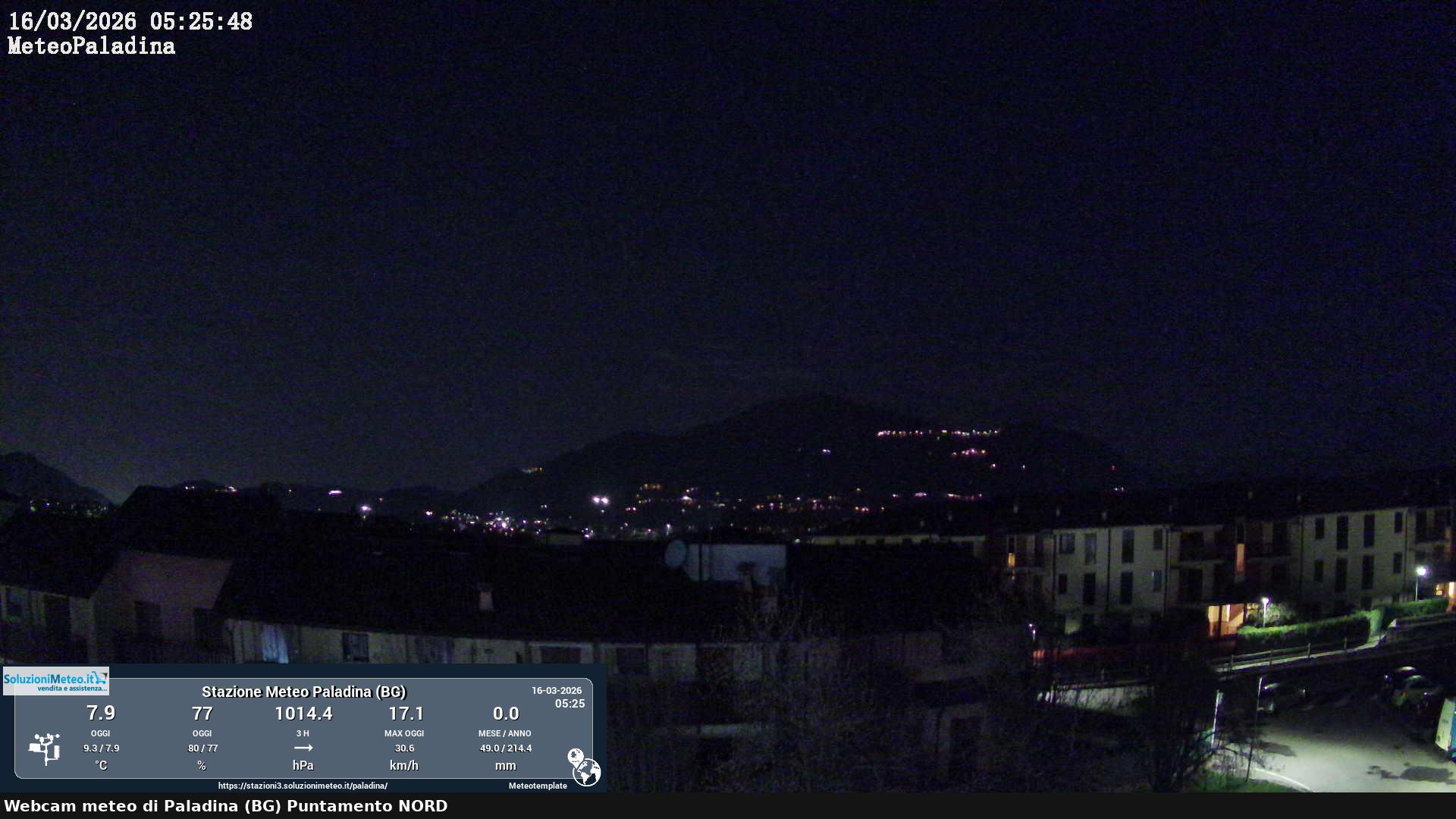 immagine della webcam nei dintorni di San Giovanni Bianco: webcam Paladina