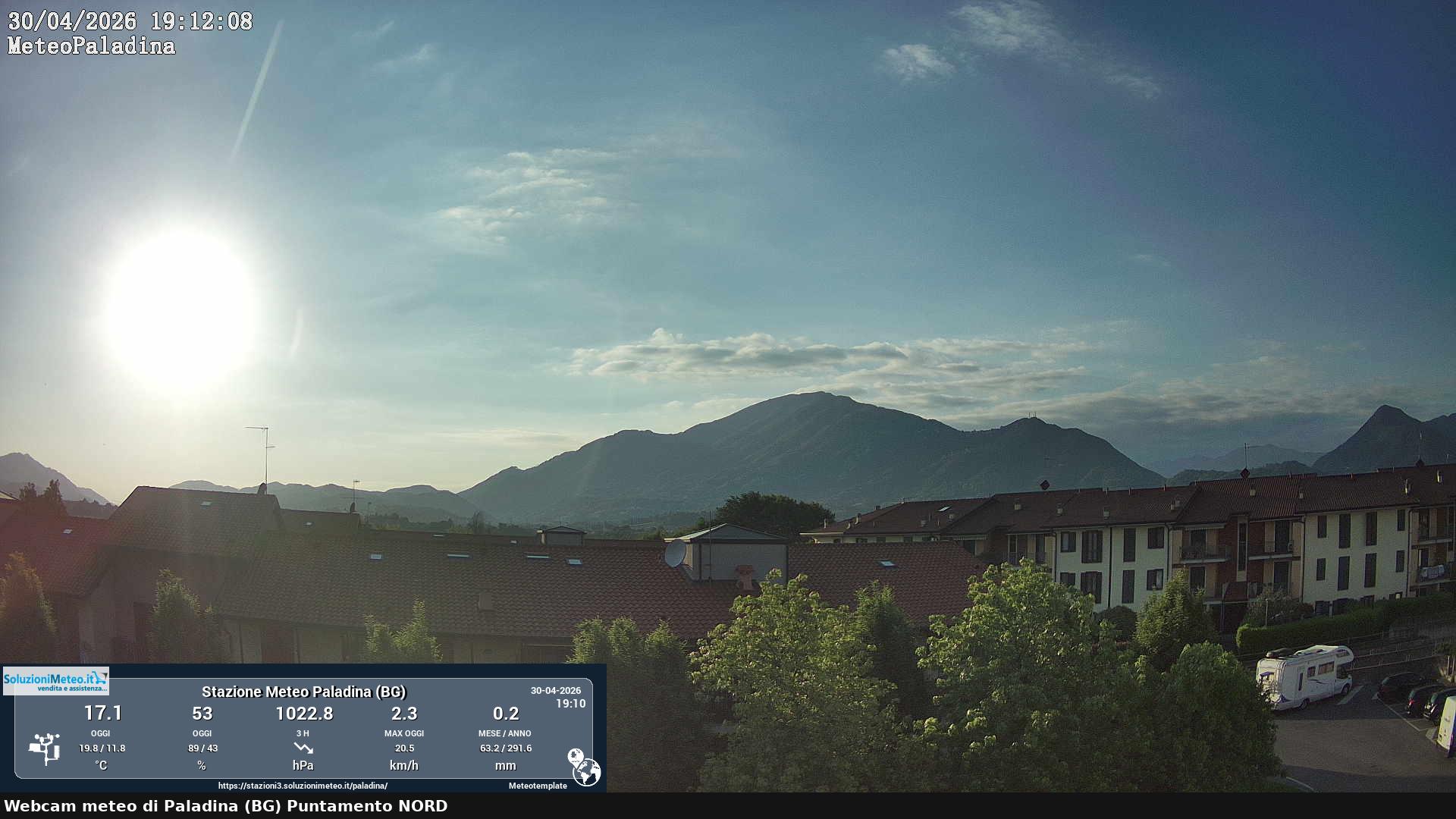 immagine della webcam nei dintorni di Almenno San Salvatore: webcam Paladina