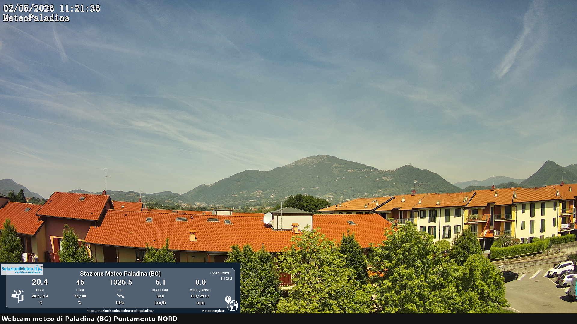 immagine della webcam nei dintorni di Cornate d'Adda: webcam Paladina
