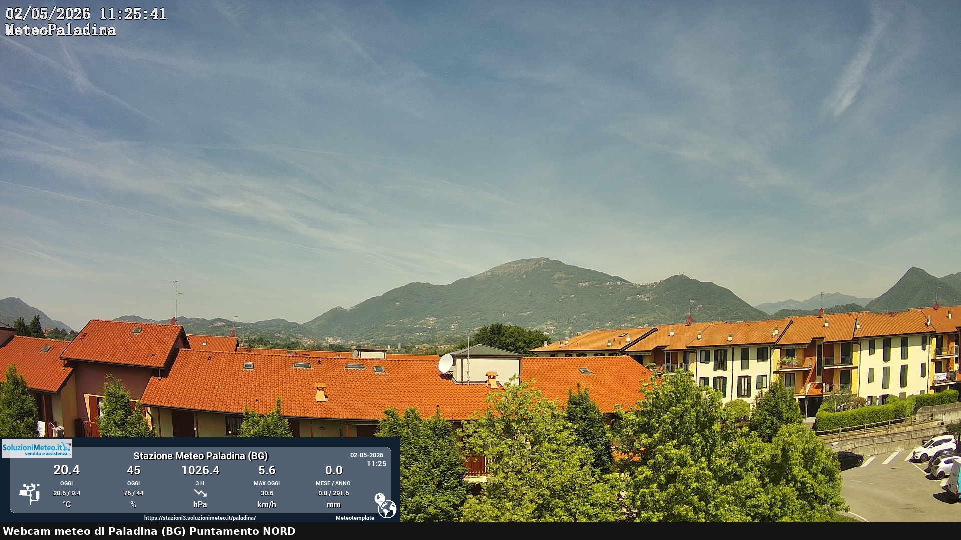 immagine della webcam nei dintorni di Albino: webcam Paladina