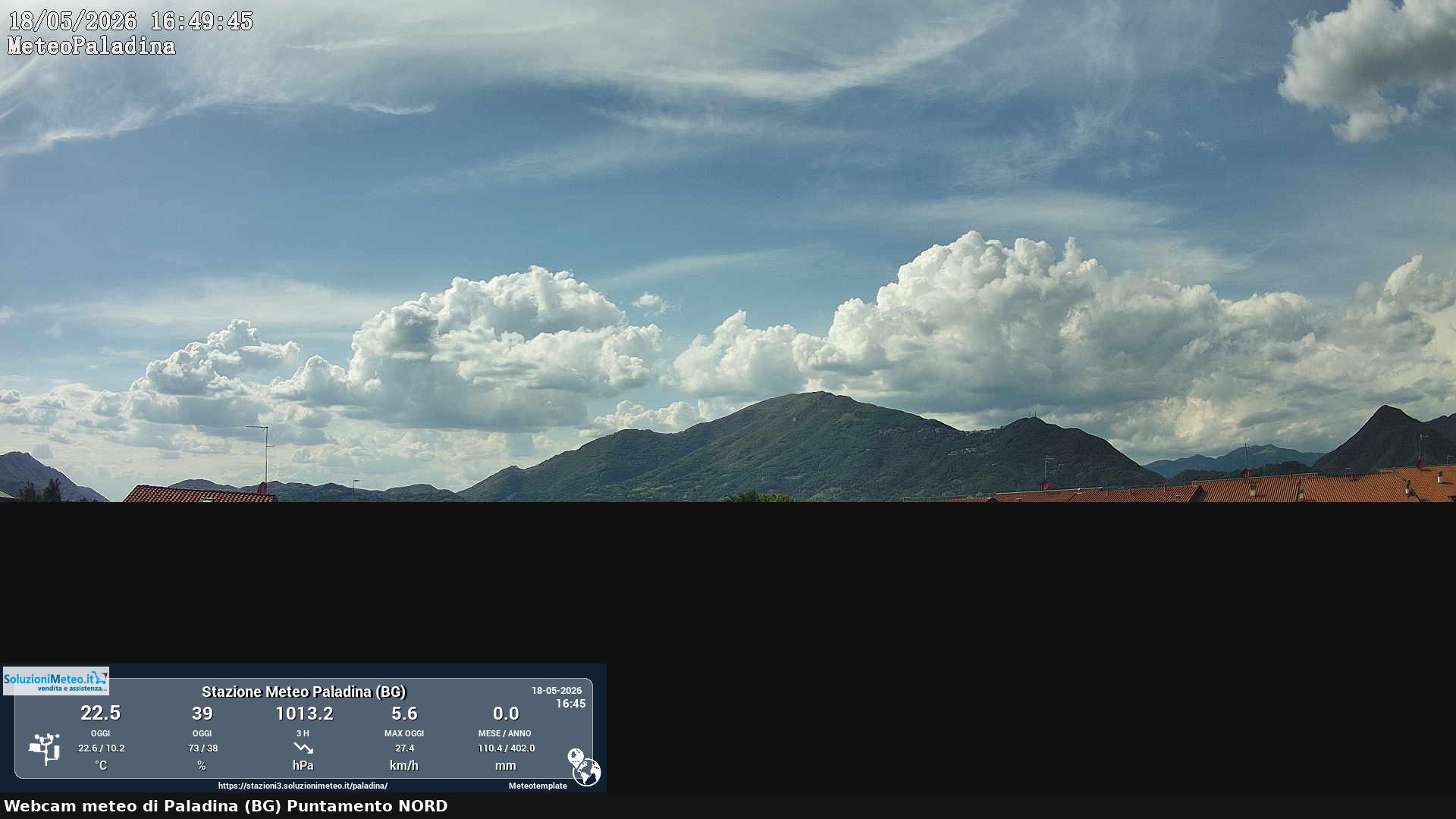 immagine della webcam nei dintorni di Palazzago: webcam Paladina