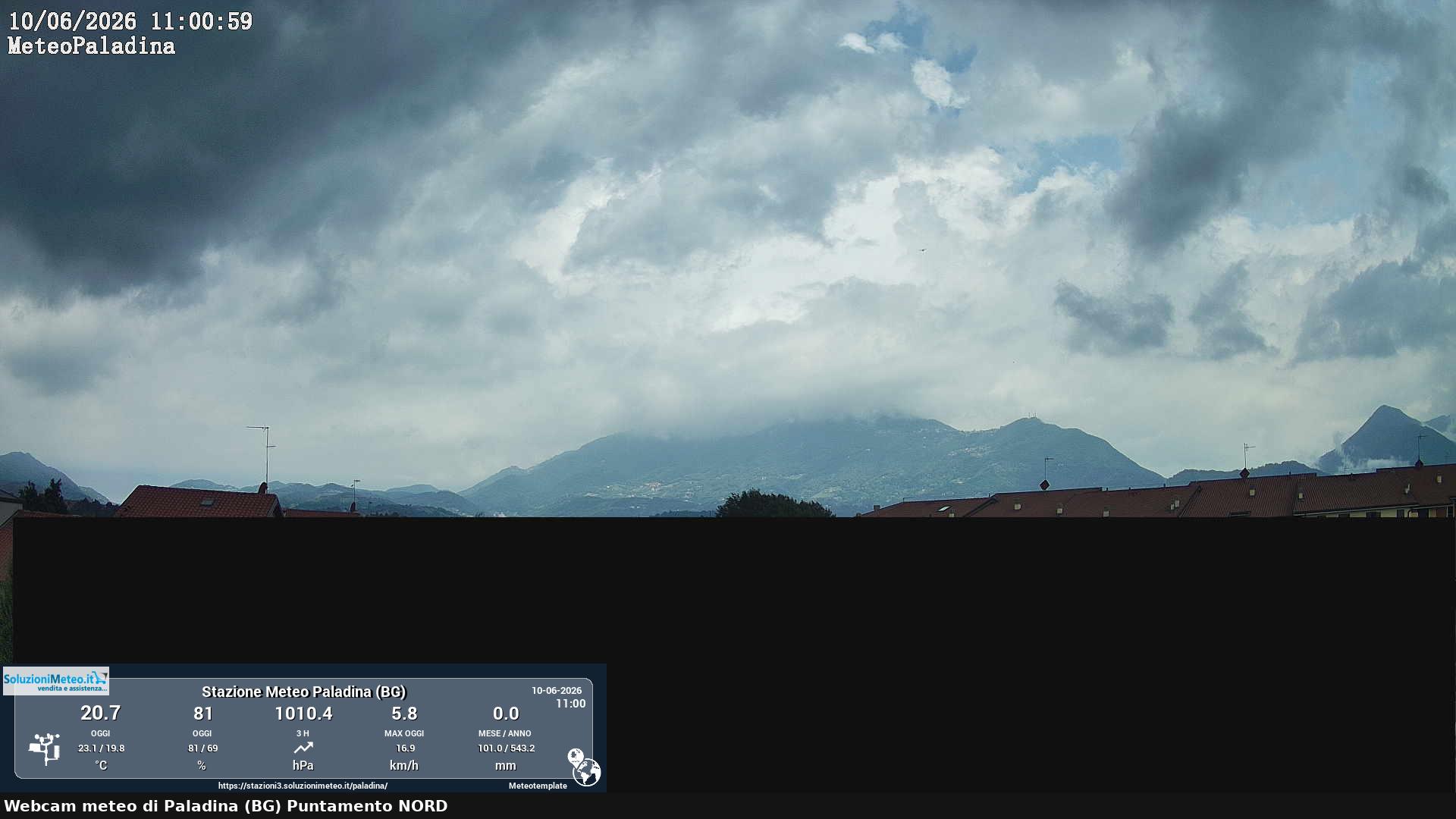 immagine della webcam nei dintorni di Bergamo Orio al Serio: webcam Paladina