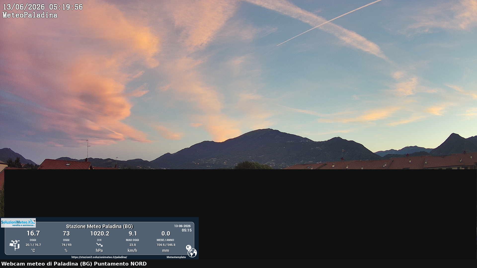 immagine della webcam nei dintorni di Zogno: webcam Paladina
