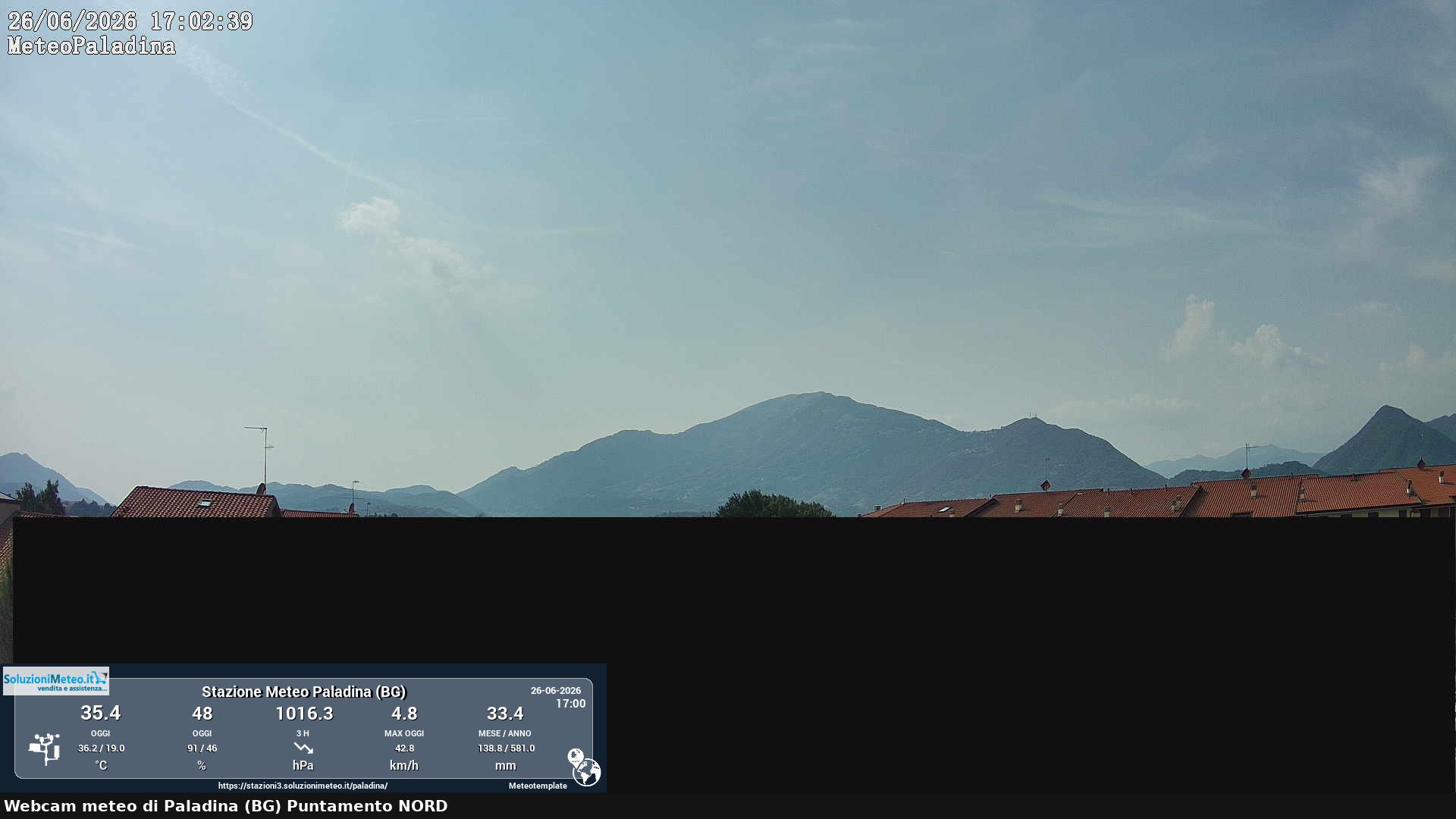 immagine della webcam nei dintorni di Almenno San Salvatore: webcam Paladina