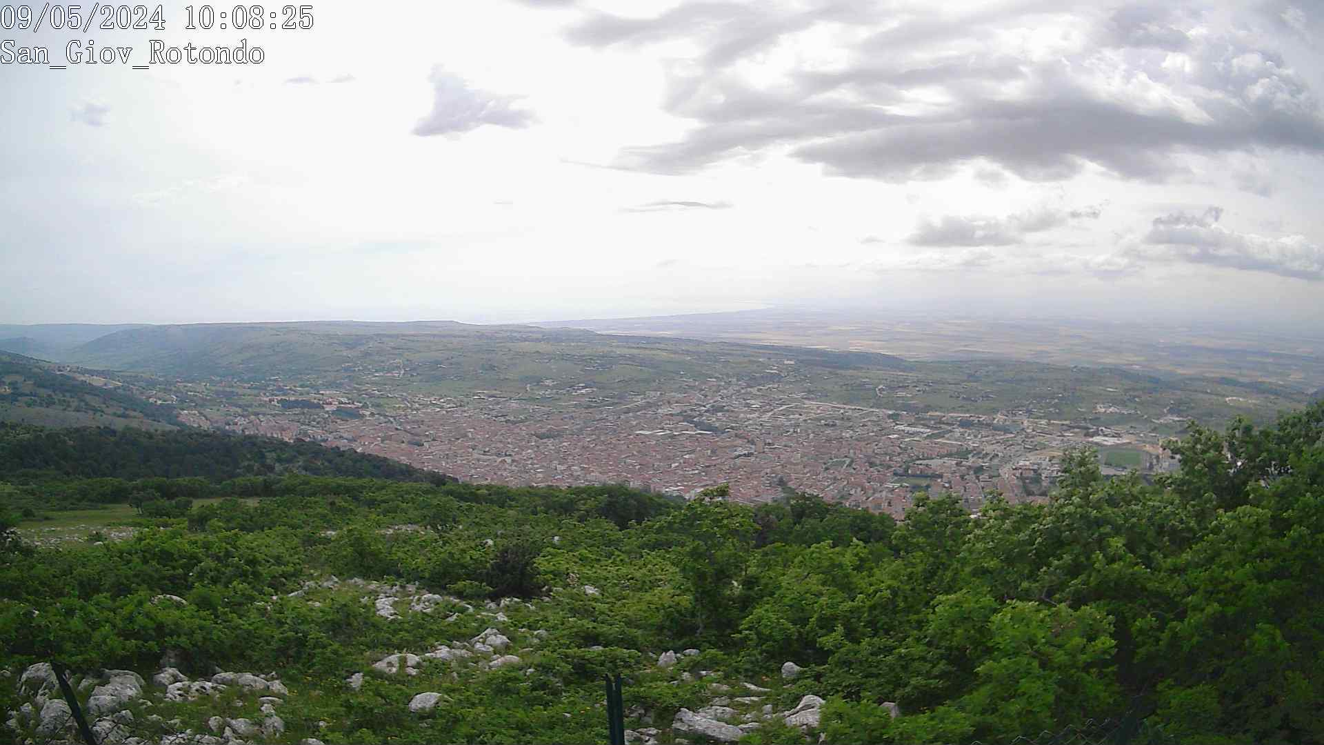 Webcam San Giovanni Rotondo am Monte Castellana im Gargano - Apulien mit Blickrichtung Süd-Südost nach Manfredonia